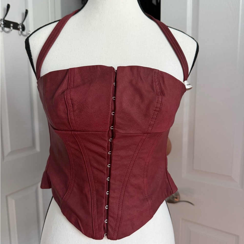 House of CB Burgundy Corset Top